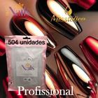 Postiça Gel Almond Média Transparente 504 unidades - King Nails