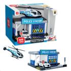 Posto police station helicopter bs toys base carro brinquedo