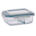 Pote 640ml Hermético com divisoria Marmita Alimentos