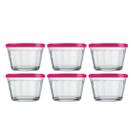 Pote Americano Vidro Clássico Papinha c/ Tampa Sortida 6UNI