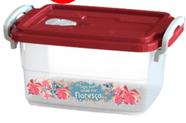 Pote classic retangular com trava 920 ml floral - mb