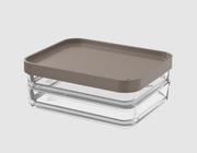 Pote Clear Duo vasilha dupla 560ml 13,1x16,7x6cm cinza Warm Gray Coza 20769/3126