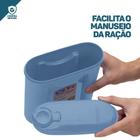 Pote Com Tampa Dispenser Portátil Ração De Pet Cão Gato Armazenamento