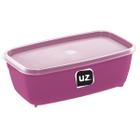 Pote Com Tampa Multiuso Cozinha Retangular 1,5 Litros Magenta Roxo UZ