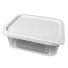 Pote com Tampa Vasilha 850ml Mantimentos Alimentos Potte Premium Freezer Retangular M