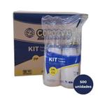 Pote copozan 250ml com tampa kit com 500 20x25