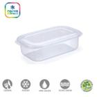 Pote Cozinha Retangular Alto 868Ml Incolor Plastico Marmita