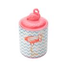 Pote De Cerâmica Decorativo Flamingo Rosa 770ml