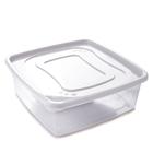 Pote de plástico Clic quadrado 6,6 litros branco Plasutil ref. 2417