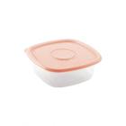 Pote de Plástico Quadrado Pop Rosa 1L -PLASÚTIL