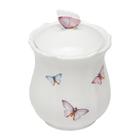 Pote De Porcelana Com Tampa 660Ml Borboletas Médio Wolff