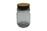 Pote De Vidro 268ml Com Tampa Rolha Kit Com 24Un