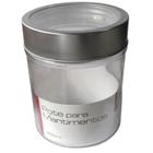 Pote De Vidro Clean Porta Mantimentos Alimentos Tampa ABS Prateada Organizador 12,5cm 550 ML Wincy