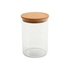 Pote De Vidro Com Tampa De Bambu 550Ml - Majestic