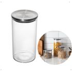 Pote de Vidro com tampa Inox Hermético Redondo 550ml - LYOR