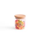 Pote de Vidro de Mantimentos 400ml C/ Tampa de Bambu Oikos