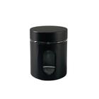 Pote de vidro e metal preto com visor 700ml - WOLFF