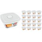 Pote De Vidro Quadrado Marinex Facilita Vap C/ Tampa 2L 20Un