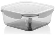 Pote de Vidro Quadrado1,36l com Trava Termo Resistente Yoi