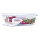 Pote de Vidro Retangular com Tampa Hermética 1040ml - U4home