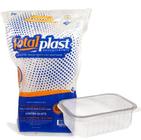 Pote Descartável 1000 ml Retangular C/ Tampa Ideal P/ Marmita Fit - 24Un Rioplastic