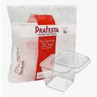 Pote Descartável Quadrado 250ml Freezer/micro 100un Prafesta