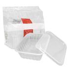 Pote Descartável Retangular Transparente 250ml Fardo 24un