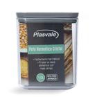 Pote Hermético Cristal Tampa Cinza 1L-PLASVALE