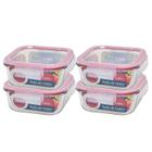 Pote Hermético De Vidro Kit C/ 4 Potes De 1100ml - C/ Trava - Dolce Home