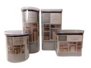 Pote Hermetico Lumini 4Peças-1.000Ml,2.200Ml,1.300Ml,2.600Ml
