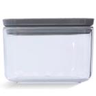 Pote Hermético Plasvale Pequeno 500ml Cristal Quadrado para Mantimentos Chumbo