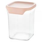 Pote Hermético Quadrado de Plástico 850ML - Clink