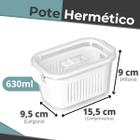 Pote Hermético Slim de Acrílico 630ml Com Drenagem e Tampa de Ventilação - Paramount