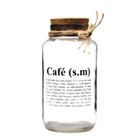 Pote Hermético Vidro 750 Ml Decorativo Significado Café - Maryland Decor