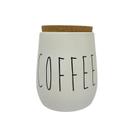 Pote Lata Metal Porta Café Coffee Branco 850ml Oak