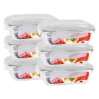 Pote Mantimento Alimentos 1520ml Vidro Tampa Não Vaza - 6 Un