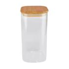 Pote Mantimento Borossilicato Tampa Bambu Quadrado - 1500ml