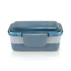 Pote Marmita Plástico Alimentos com 2 Andares Divisórias Compartimentos Trava Dupla Livre BPA Free 950 Ml