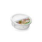 Pote Microondas Plástico Freezer Redondo 2 Divisórias 720ml