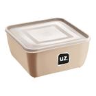 Pote Multiuso 500mL Quadrado Plástico Freezer Micro-ondas Limpeza fácil Tampa transparente Organizador Alimentos