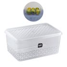 Pote Multiuso c/ Tampa 3 lt Transparente Microondas Freezer - Uz