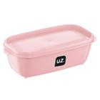 Pote Multiuso Retangular Armazenar Organizar Separar Alimentos Geladeira 500ml UZ249 - Rosa