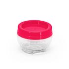 Pote Organizador Empilha Fácil 155ml Cor Pink Gira e Trava Plasútil