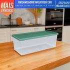 Pote Organizador Multiuso 4,5L Geladeira Cozinha Acrílico Translúcido C/ Tampa - Uz Utilidades