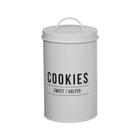 Pote para Biscoitos Manhattan em Aço Galvanizado Branco 1,7L - Hauskraft