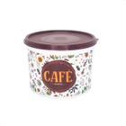 Pote Para Café 1,6 Litros Multiuso Decorado Linha Floral - M - Plastsu