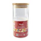 Pote para Mantimentos com Tampa de Bambu 600ML - Fullcommerce