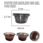 Pote Para Molhos/shoyu 30ml A695 700 Unidades C/ Tampa Transparente