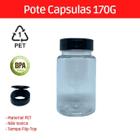 Pote Pet Vio Para Tempero Tampa Flip Top Preta 170Ml 5 Und