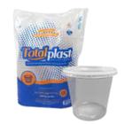 Pote Plast PP Kit Com Tampa Transparente Redondo 500ml TOTALPLAST (KP-500)